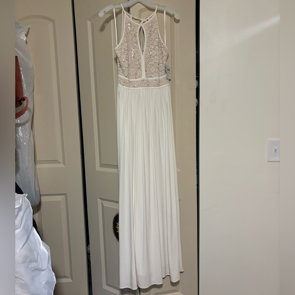 White formal dress